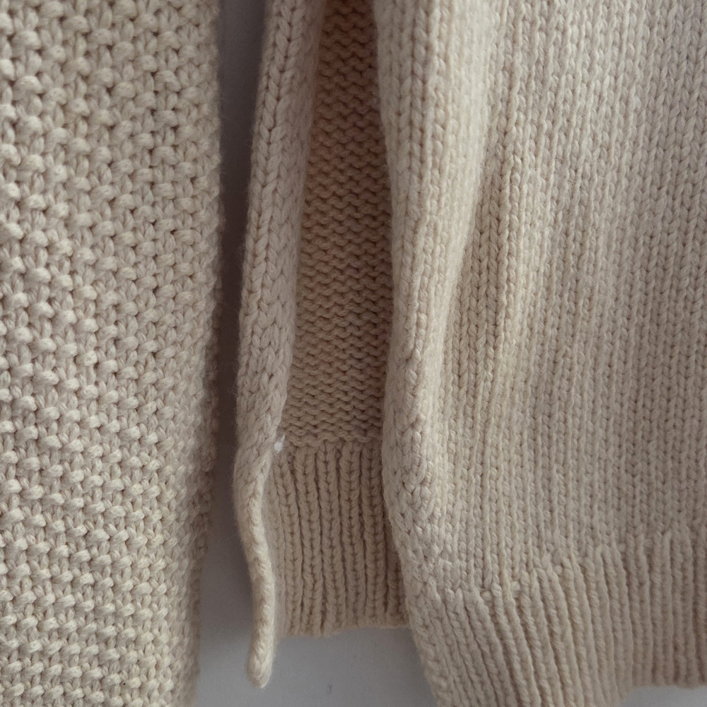 Sam Edelman Beige Textured Knit Sweater - Picture 4 of 5